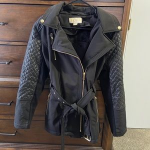 Michael Koors Moto jacket pleather with zippers